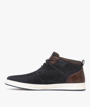 Baskets homme mid-cut style casual à semelle blanche vue4 - URBAN STEPS - GEMO