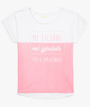 Tee-shirt fille loose imprimé à manches courtes vue1 - GEMO (JUNIOR) - GEMO