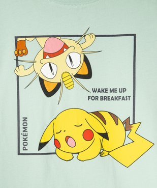 Pyjashort bicolore avec motif Pikachu garçon - Pokemon vue2 - POKEMON - GEMO