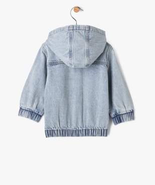 Blouson en jean à capuche bébé garçon vue4 - GEMO(BEBE DEBT) - GEMO