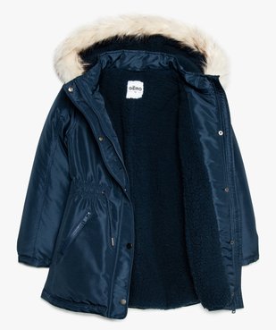 Manteau fille déperlant à capuche et doublure  vue2 - GEMO (JUNIOR) - GEMO