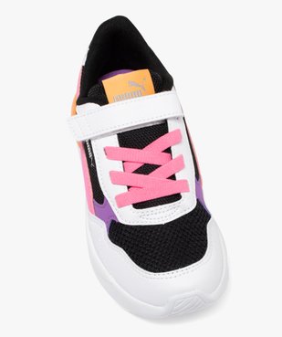 Baskets fille rétro à scratch et en mesh détails colorés - Puma vue5 - PUMA - GEMO