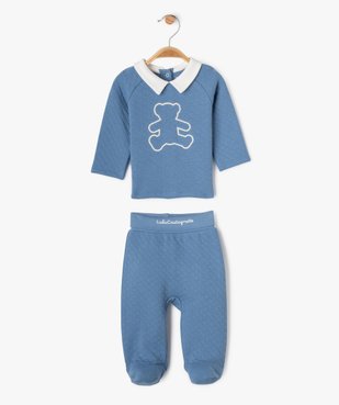 Ensemble 2 pièces bébé garçon sweat et pantalon - LuluCastagnette vue1 - LULU G4G - GEMO