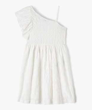 Robe courte asymétrique en maille ajourée fille vue1 - GEMO (ENFANT) - GEMO