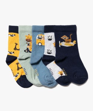 Chaussettes à motifs bébé (lot de 5) vue1 - GEMO 4G BEBE - GEMO