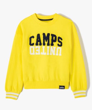 Sweat fille en molleton doux avec motif bouclette - Camps United vue2 - CAMPS UNITED - GEMO