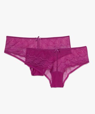 Shorty en dentelle et tulle femme (lot de 2) vue4 - GEMO(HOMWR FEM) - GEMO