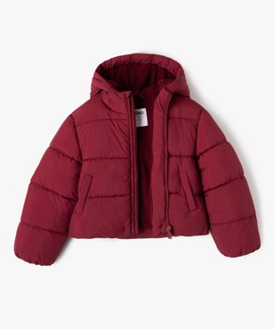 Blouson matelassé court à capuche fille vue3 - GEMO 4G FILLE - GEMO