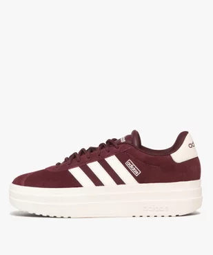 Baskets femme en cuir lisse avec semelle plateforme VL Court bold - Adidas vue1 - ADIDAS - GEMO