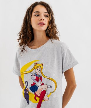 Chemise de nuit à manches courtes imprimée femme - Sailor Moon vue2 - SAILOR MOON - GEMO