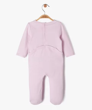 Pyjama dors-bien en coton avec motif pailleté bébé fille vue4 - GEMO 4G BEBE - GEMO
