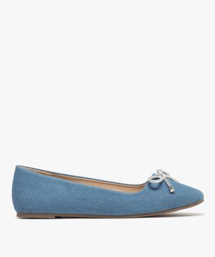 Ballerines en toile denim avec noeud scintillant femme - Valentina Baldano vue1 - VALENTINA BALDA - GEMO