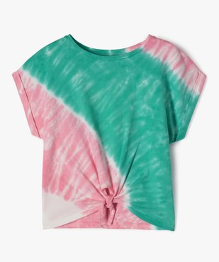 Tee-shirt oversize à manches courtes effet tie and dye fille vue1 - GEMO (ENFANT) - GEMO