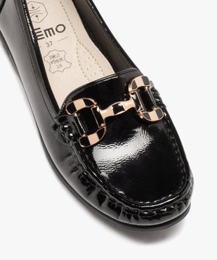 Mocassins confort femme dessus verni avec barrette métallique  vue6 - GEMO (CONFORT) - GEMO