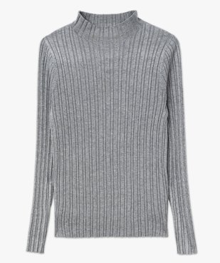 Pull en maille côtelée à col montant femme vue4 - GEMO 4G FEMME - GEMO