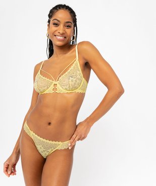 Culotte en dentelle fleurie femme vue5 - GEMO(HOMWR FEM) - GEMO