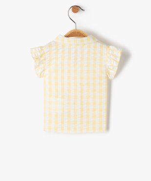 Blouse bébé fille rayée à manches volantées et pattes à nouer vue3 - GEMO(BEBE DEBT) - GEMO