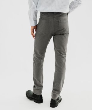 Pantalon en coton stretch coupe Regular homme vue3 - GEMO (HOMME) - GEMO