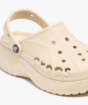 Sabots souples femme à semelle plateforme et dessus perforé - Crocs vue6 - CROCS - GEMO