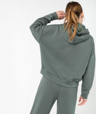 Sweat à capuche oversize en maille douce femme vue3 - GEMO(FEMME PAP) - GEMO