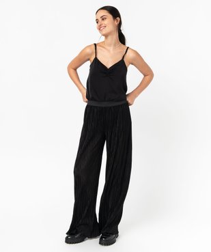 Pantalon de soirée plissé brillant femme vue5 - GEMO(FEMME PAP) - GEMO