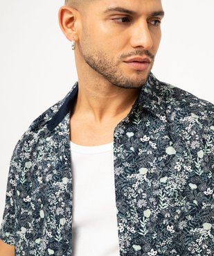 Chemise manches courtes à motifs fleuris homme vue2 - GEMO (HOMME) - GEMO