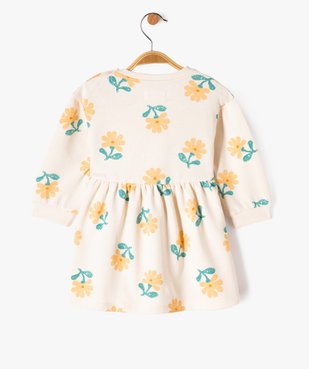 Robe sweat en molleton doux à manches longues et coupe ample bébé fille vue3 - GEMO 4G BEBE - GEMO