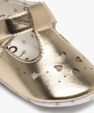 Chaussons de naissance bébé fille babies métallisées vue6 - GEMO 4G BEBE - GEMO