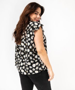 Blouse imprimée à manches courtes femme grande taille vue3 - GEMO (G TAILLE) - GEMO