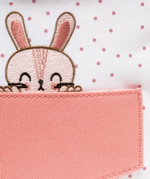 Sac à dos à pois avec motif lapin fille vue4 - GEMO (ENFANT) - GEMO