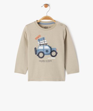 Tee-shirt manches longues avec motif animé bébé garçon vue1 - GEMO 4G BEBE - GEMO