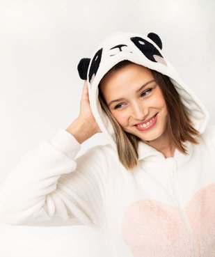 Combinaison pyjama zippée imprimée panda femme vue7 - GEMO(HOMWR FEM) - GEMO