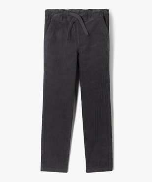 Pantalon chino en velours à taille élastiquée garçon vue1 - GEMO (ENFANT) - GEMO