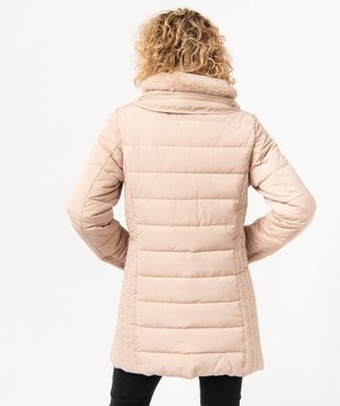 Manteau matelassé avec col montant doublé femme vue3 - GEMO 4G FEMME - GEMO