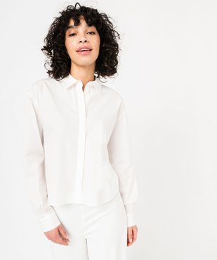 Chemise à manches longues coupe large et courte femme vue2 - GEMO(FEMME PAP) - GEMO