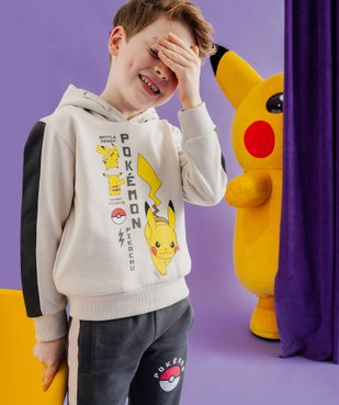 Sweat à capuche imprimé Pikachu garçon - Pokémon vue4 - POKEMON - GEMO