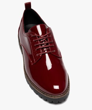 Derbies femme unis à semelle crantée détails fantaisie vue6 - GEMO (CASUAL) - GEMO