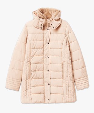 Manteau matelassé avec col montant doublé femme vue4 - GEMO 4G FEMME - GEMO