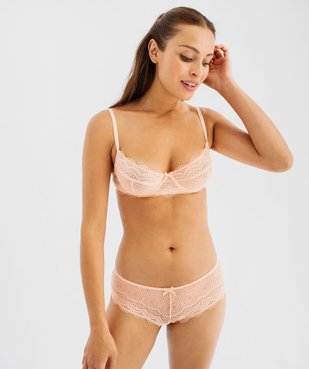 Soutien-gorge à armatures forme corbeille en dentelle vue3 - GEMO(HOMWR FEM) - GEMO