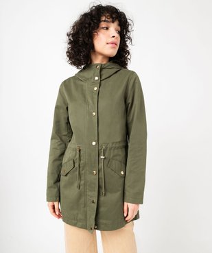 Trench à capuche avec boutons métalliques femme vue2 - GEMO(FEMME PAP) - GEMO