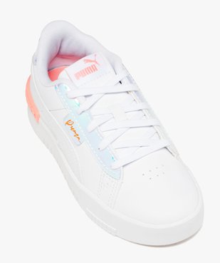 Baskets filles dessus en cuir uni avec détails brillants irisés - Puma vue5 - PUMA - GEMO