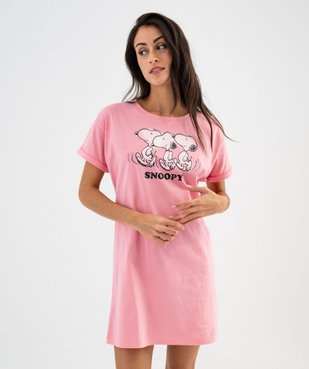 Chemise de nuit tee-shirt avec motif Snoopy femme - Peanuts vue2 - SNOOPY - GEMO