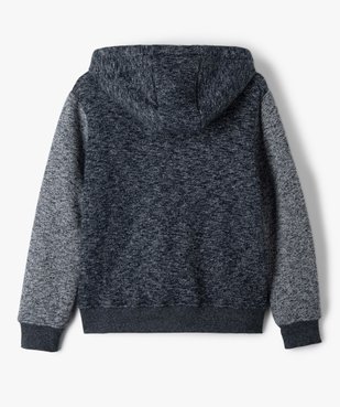 Sweat garçon zippé avec capuche doublé sherpa vue4 - GEMO (ENFANT) - GEMO