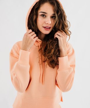 Sweat à capuche coupe courte femme vue6 - GEMO(FEMME PAP) - GEMO