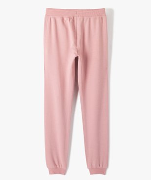 Pantalon de jogging avec intérieur molletonné fille vue3 - GEMO 4G FILLE - GEMO