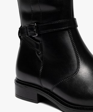 Bottes femme style cavalière dessus en cuir et brides fantaisie - Taneo vue7 - TANEO - GEMO