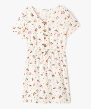 Robe manches courtes à motifs fleuris fille vue1 - GEMO (ENFANT) - GEMO