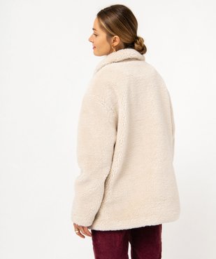 Manteau en maille sherpa femme - LuluCastagnette vue3 - LULU G4G - GEMO