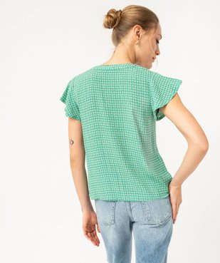 Blouse manches courtes imprimée à boutons femme vue3 - GEMO(FEMME PAP) - GEMO