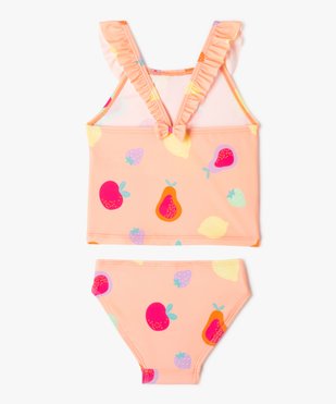 Maillot de bain 2 pièces à motifs fruits bébé fille vue3 - GEMO 4G BEBE - GEMO